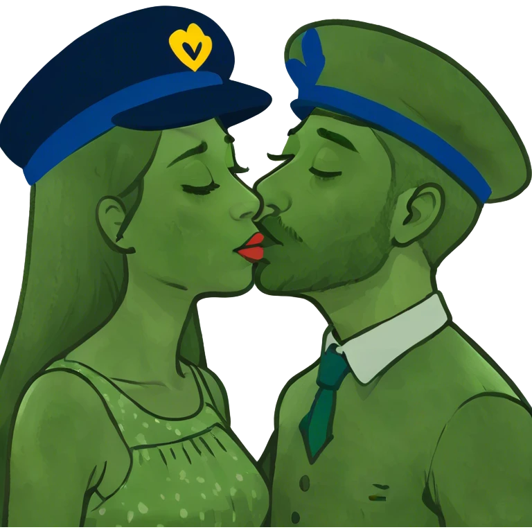Guy kissing girl  emoji