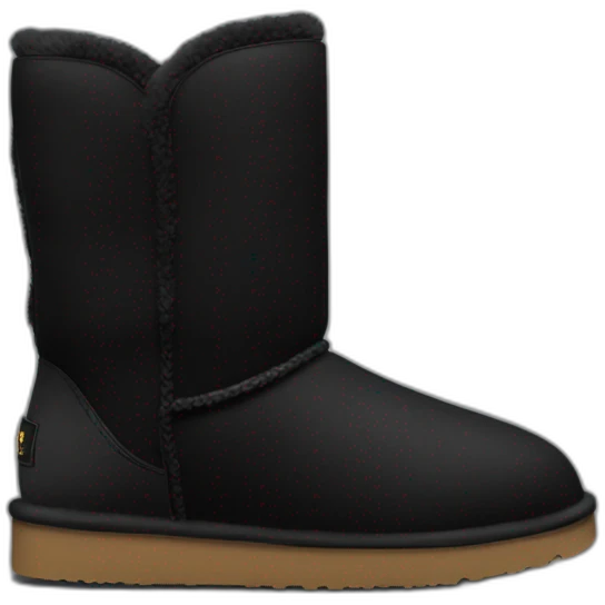 Black low ugg boots emoji