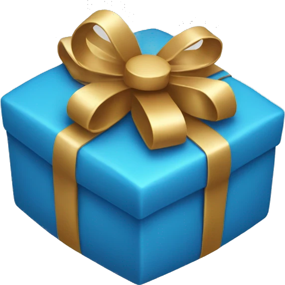 Christmas blue gift  emoji