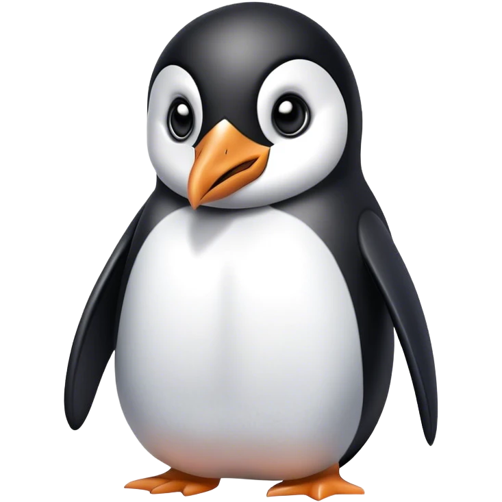 Scared pinguin emoji