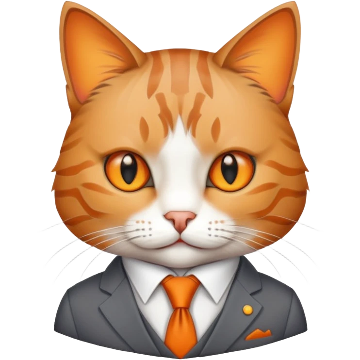 Cat in a suit emoji