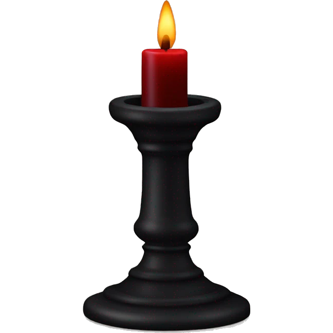 Black Candlestick with dark red candle emoji