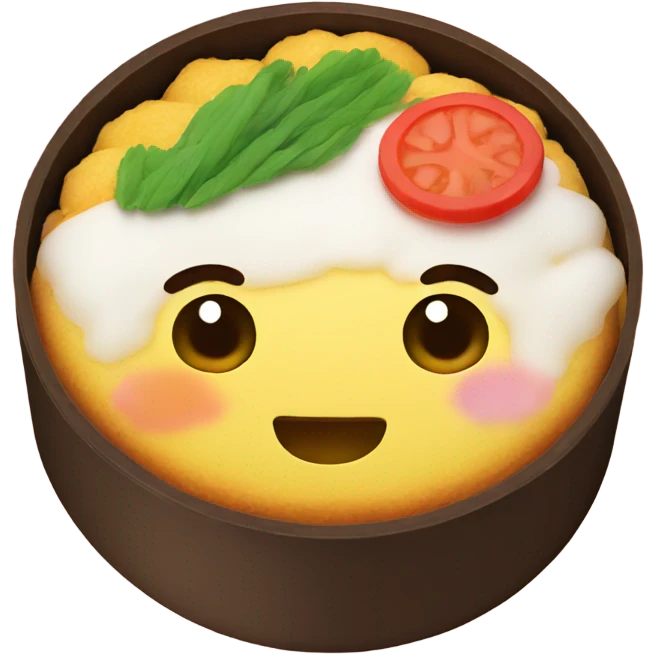 a korean bento cake emoji