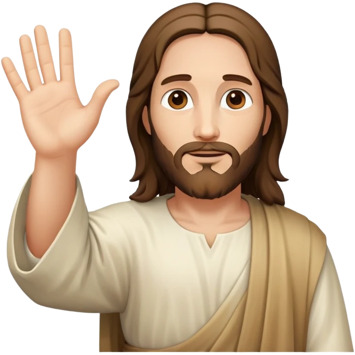 Jesus reaching a hand out emoji