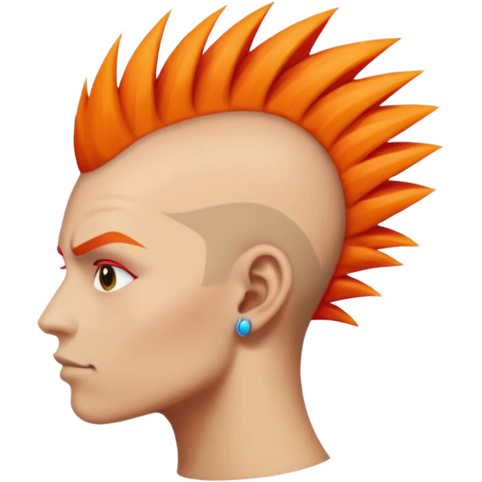 extreme mohawk person emoji