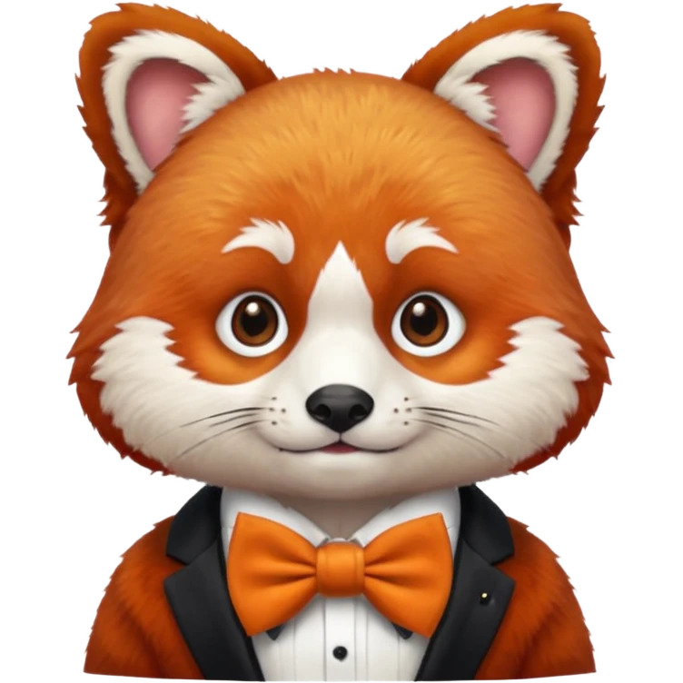 red panda with bow tie emoji