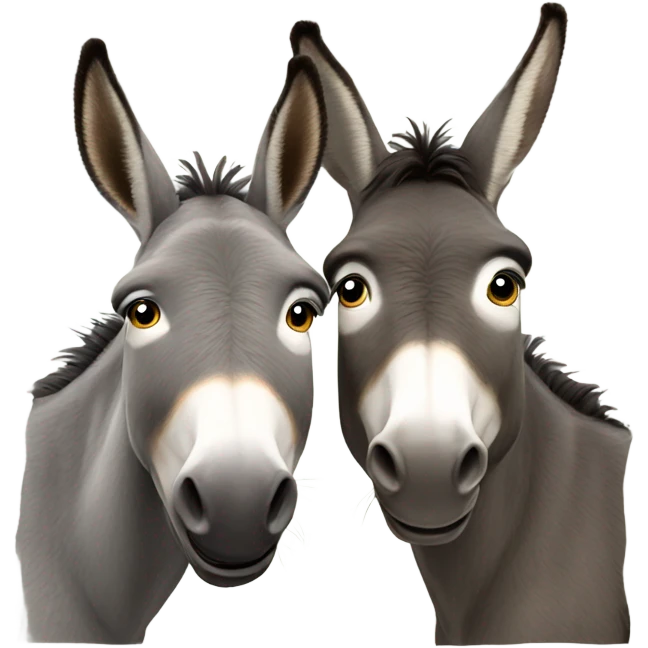 Two donkeys kissing  emoji