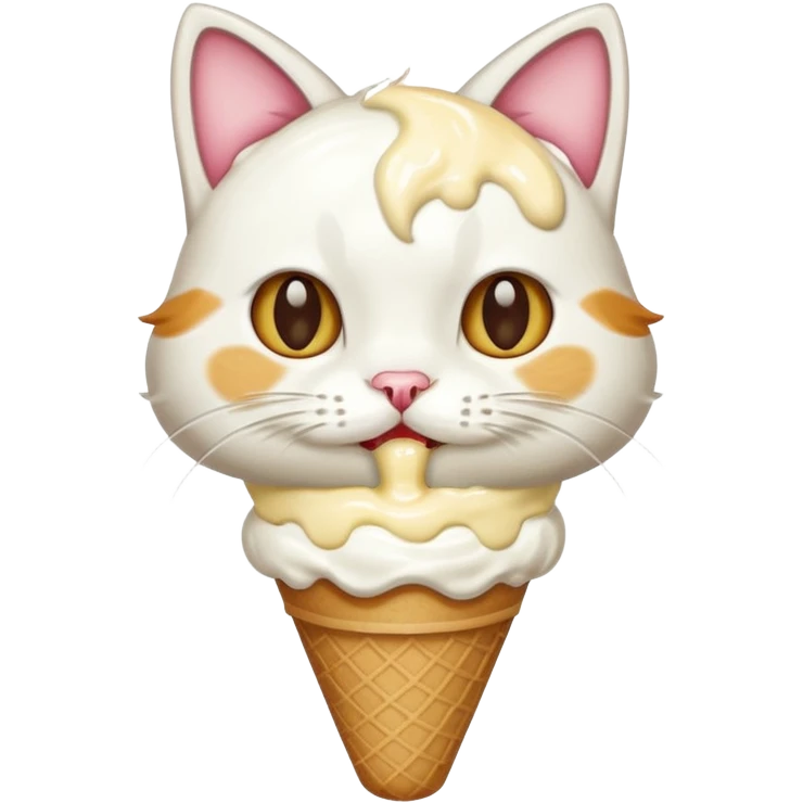 Cat ice cram emoji
