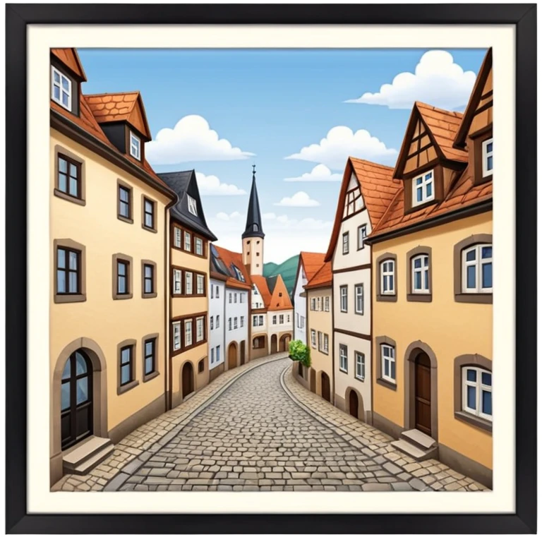 window looking out on german town emoji