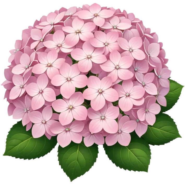 Light pink with hydrangeas  emoji
