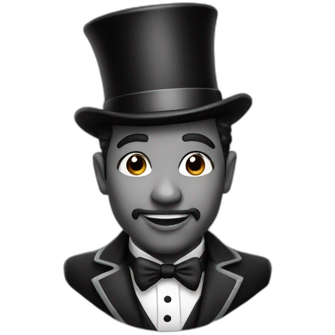 Magician black and white emoji