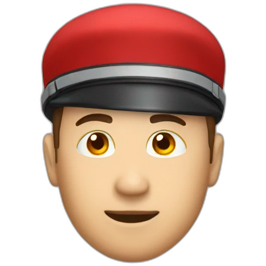 red parachutist beret with head emojis sign emoji