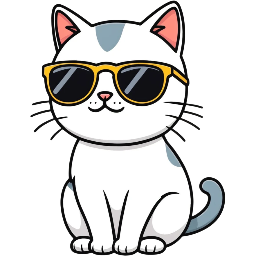 Cat with sunglasses emoji