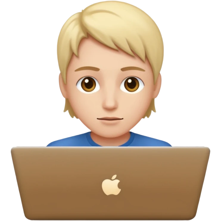 person working working on a laptop facing front emoji