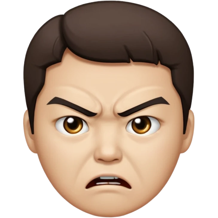 Angry face with "씨발" on mouth emoji