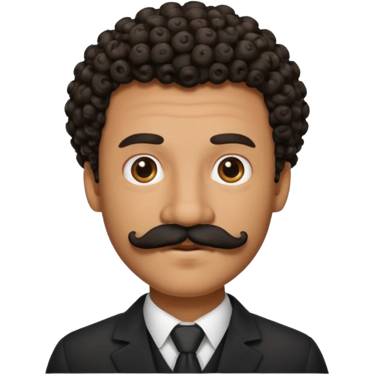 curly mustache  emoji