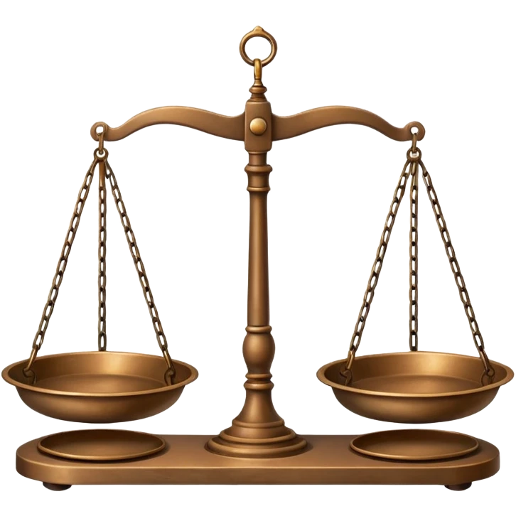 A balance scale. emoji