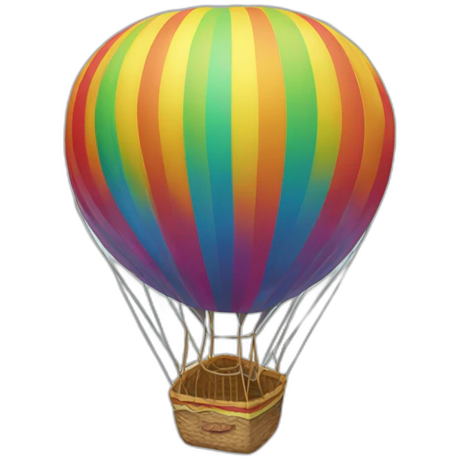 rainbow hot air balloon emoji