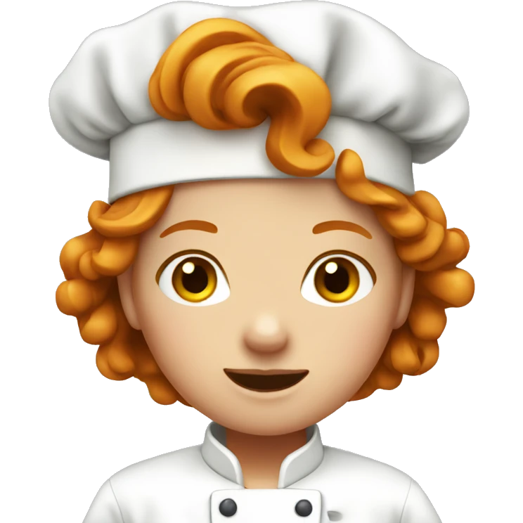 ginger hair girl chef emoji emoji