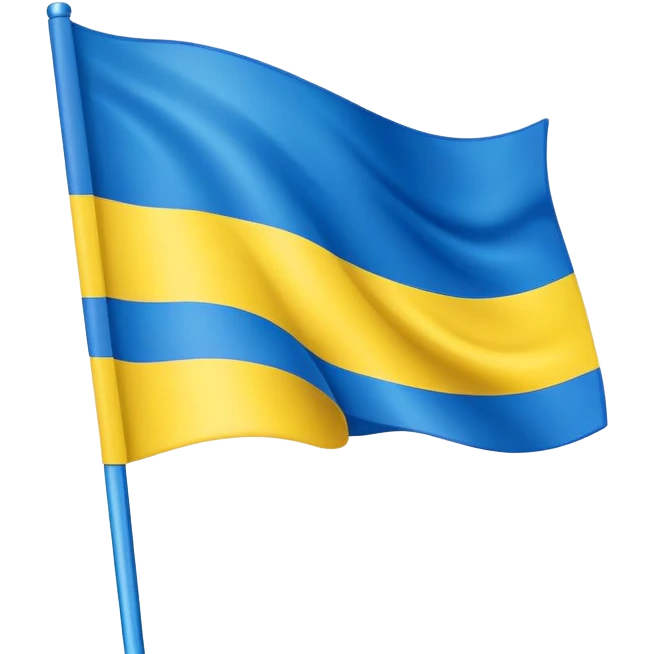 Ukrainian flag waving emoji