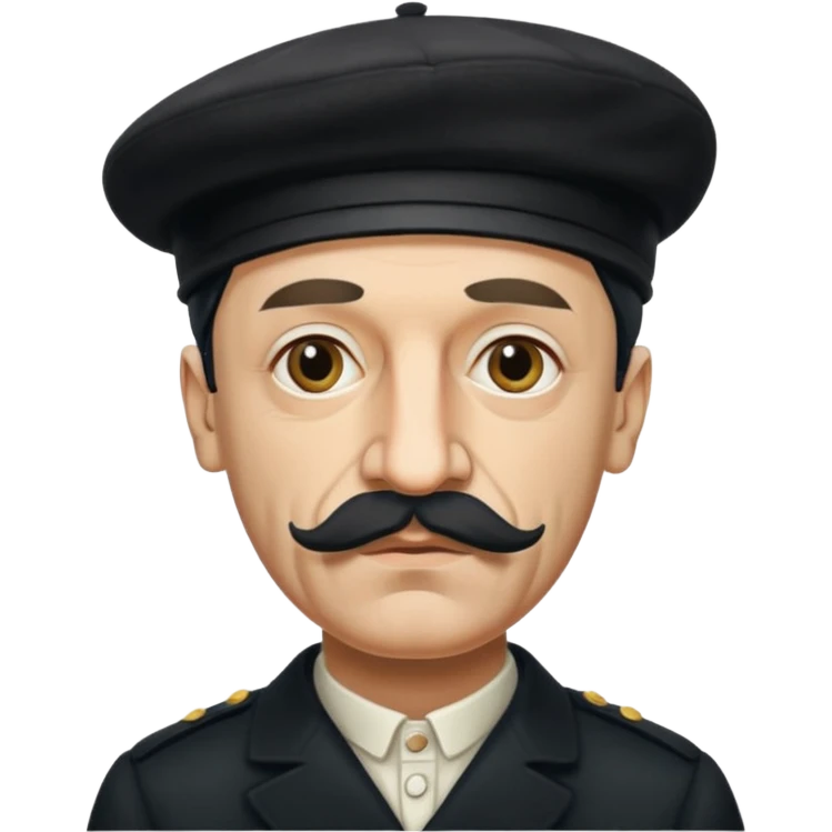 Pablo Picasso wear black berret hat emoji