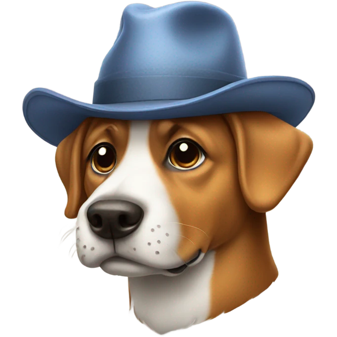 Dog with a hat emoji