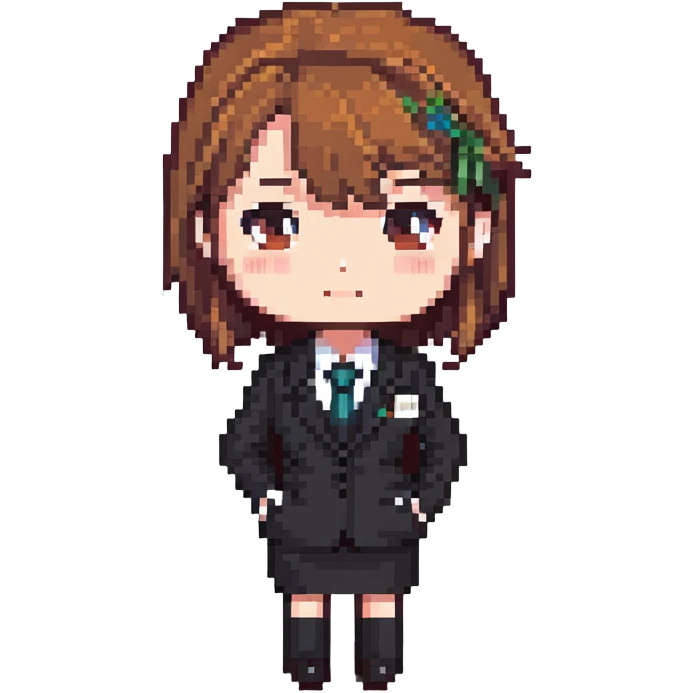 simple chibi administrative worker in professional clothes emoji