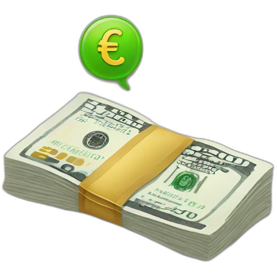 Billet d'euros emoji
