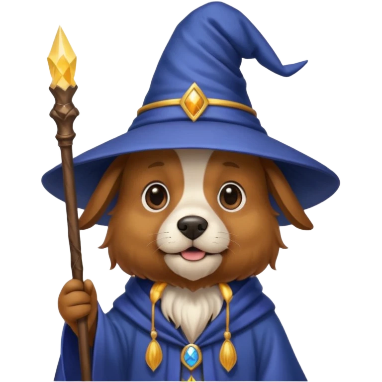 Dog wizard emoji