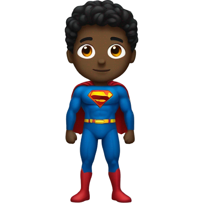 Black superman full body emoji
