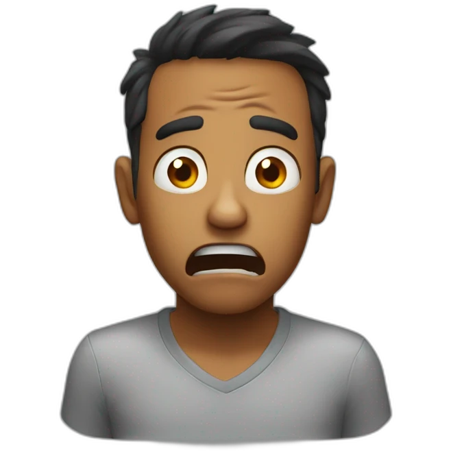 Human scared emoji