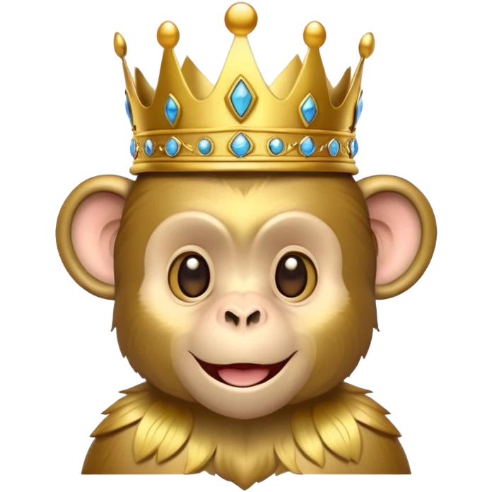 Monkey with crown emoji