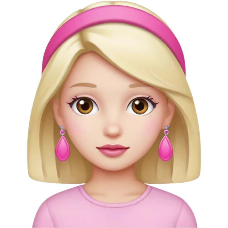 Aesthetic girl with pink accessories  emoji
