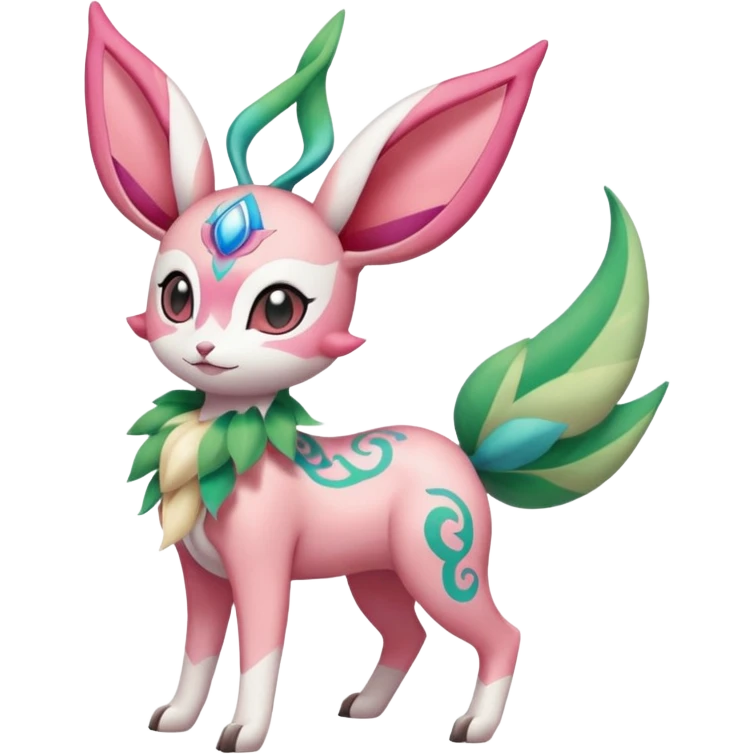 Meloetta-Sylveon-Leafeon-Pokémon-Fakémon-creature emoji