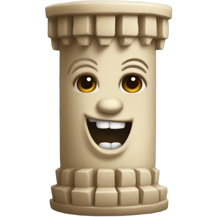 A pillar with teeth on it , same top and bottom  emoji
