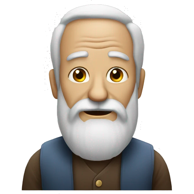 An old man with a huge beard emoji