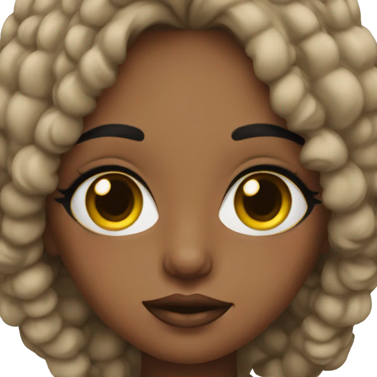 Girl with makeup emoji
