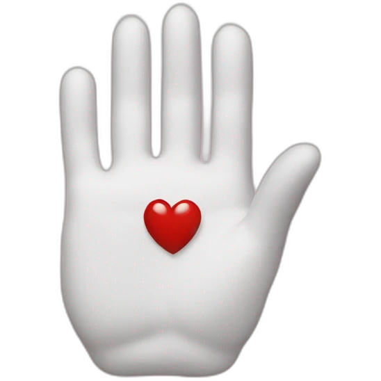Le cœur avec la main emoji
