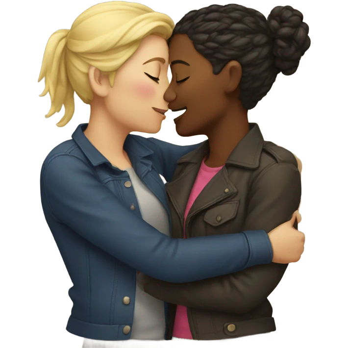 Lesbian kiss emoji