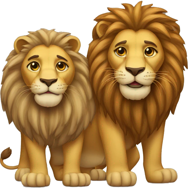 lion couple emoji