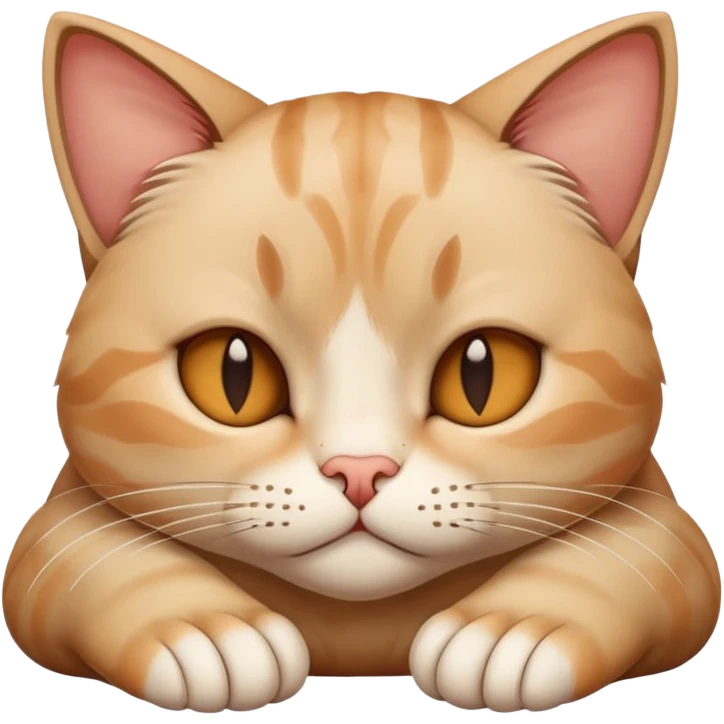 Усталый кот после работы держится за голову  emoji