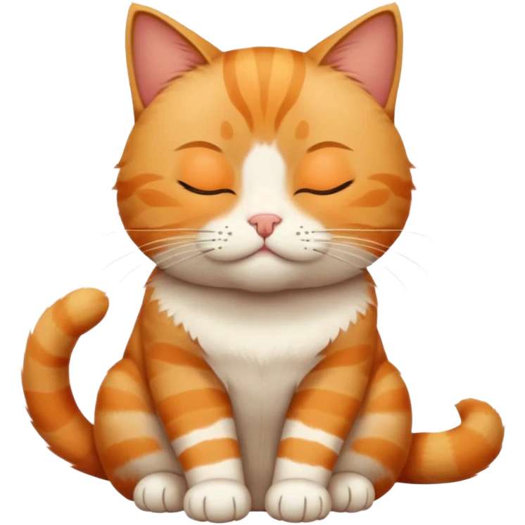 a cat sitting with closed eyes emoji
