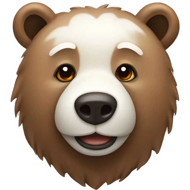 White and brown bear  emoji