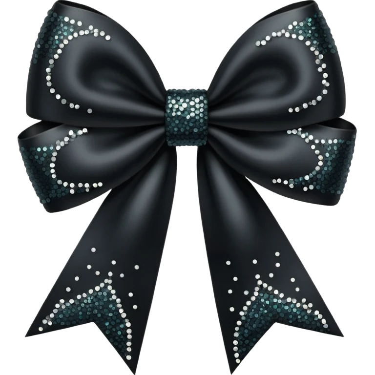 black sparkling bow emoji