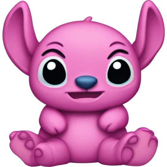 Pink stitch cuddle  emoji