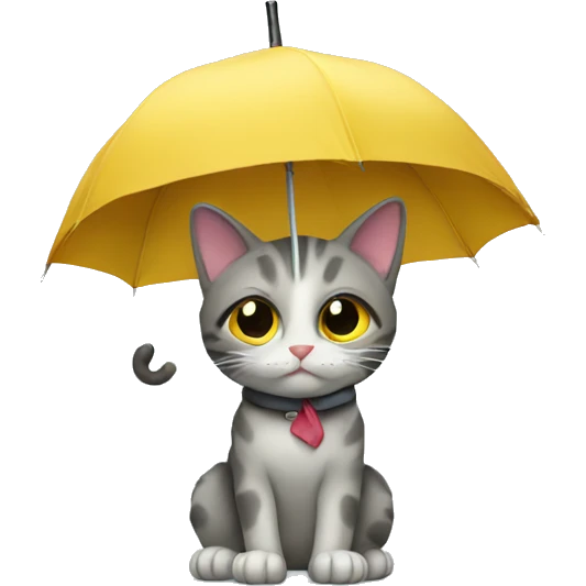 Cat with an umbrella  emoji