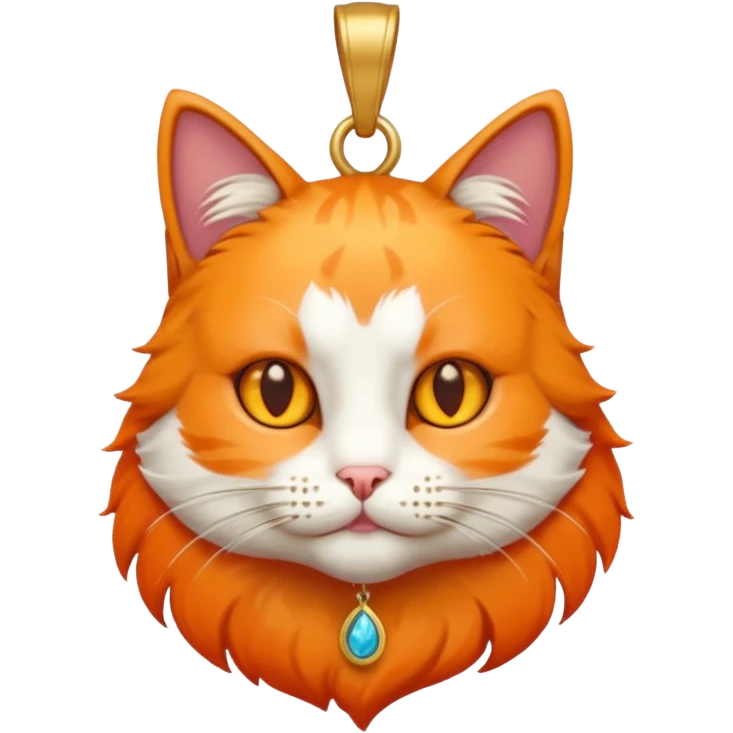 cat wearing a pendant emoji