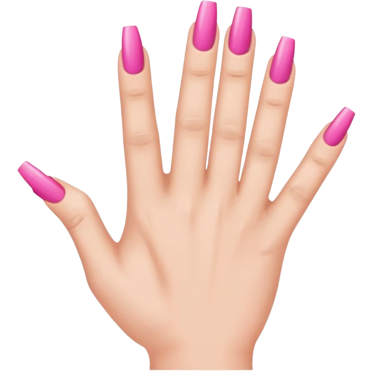 Hand with nails pink emoji