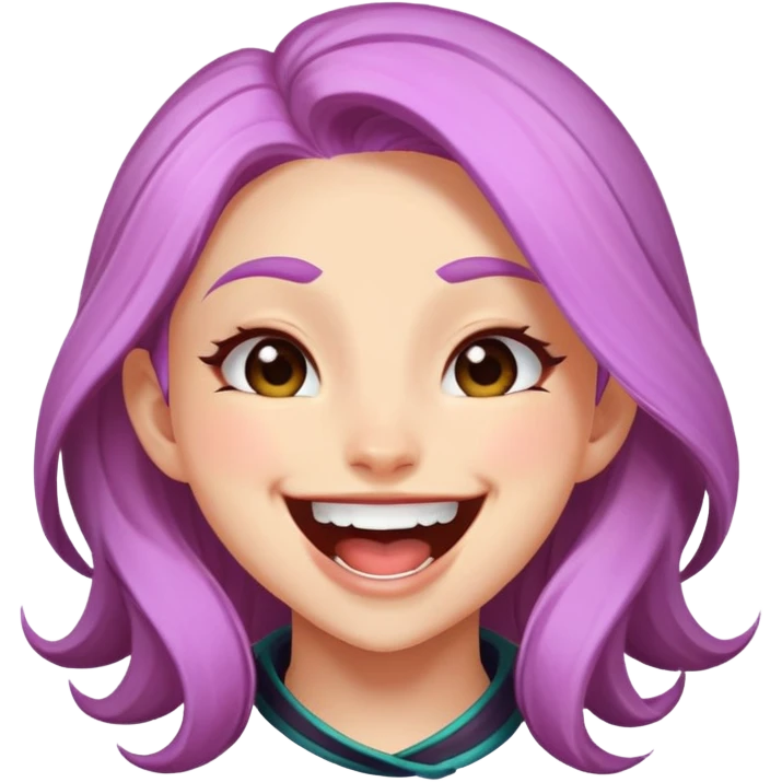 Ari from league of legends Laughing emoji