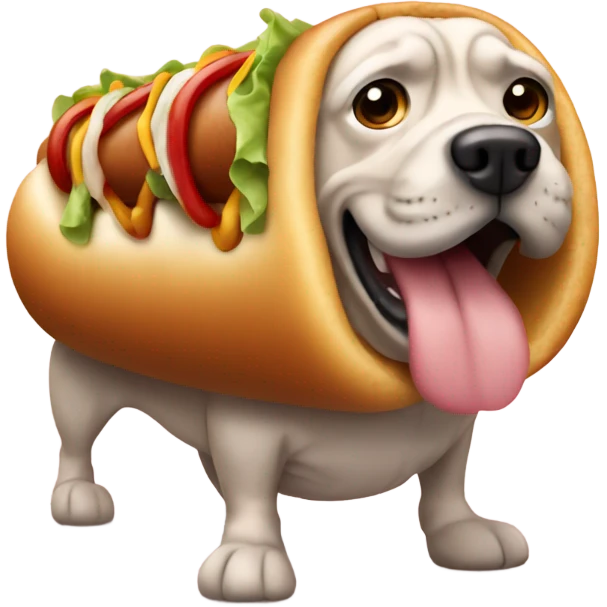 Wrinkly hot dog emoji